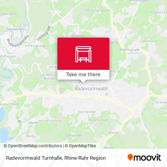 Radevormwald Turnhalle map