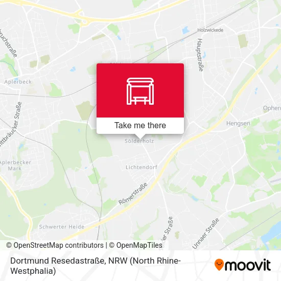 Карта Dortmund Resedastraße
