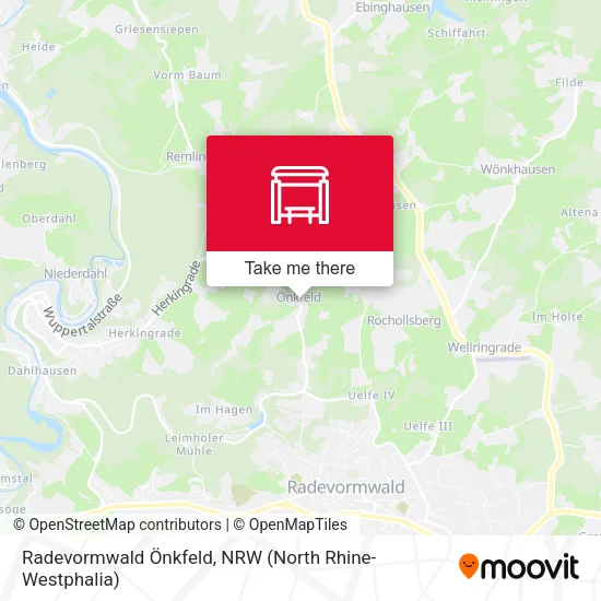 Карта Radevormwald Önkfeld