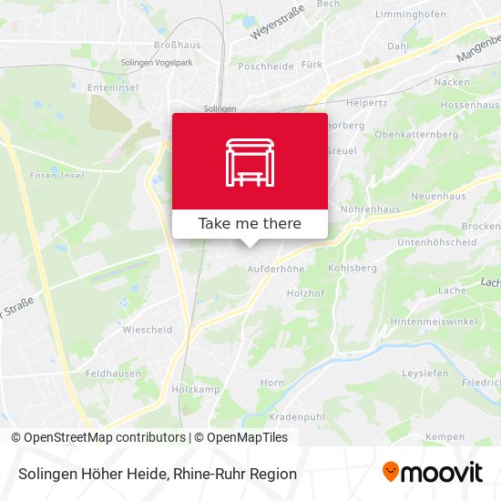 Solingen Höher Heide map