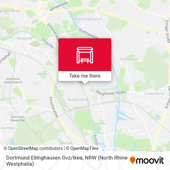 Карта Dortmund Ellinghausen Gvz/Ikea