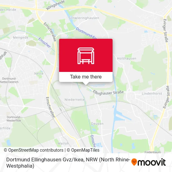 Карта Dortmund Ellinghausen Gvz/Ikea