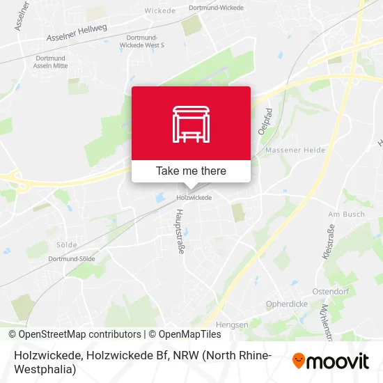 Holzwickede, Holzwickede Bf map