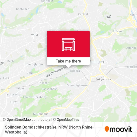 Solingen Damaschkestraße map