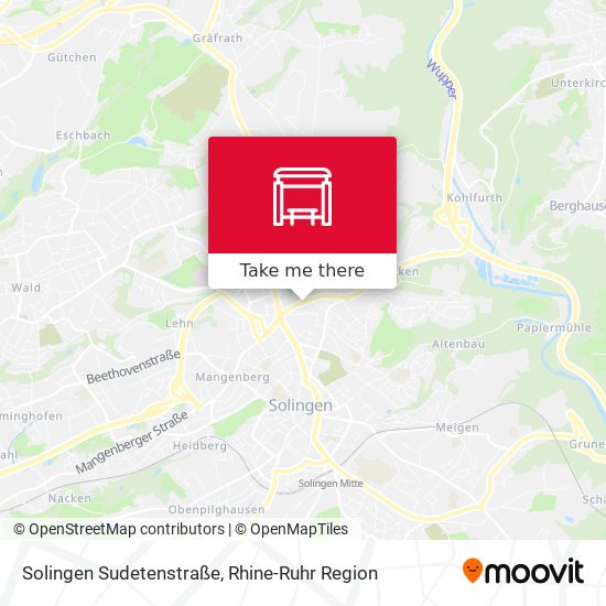 Solingen Sudetenstraße map