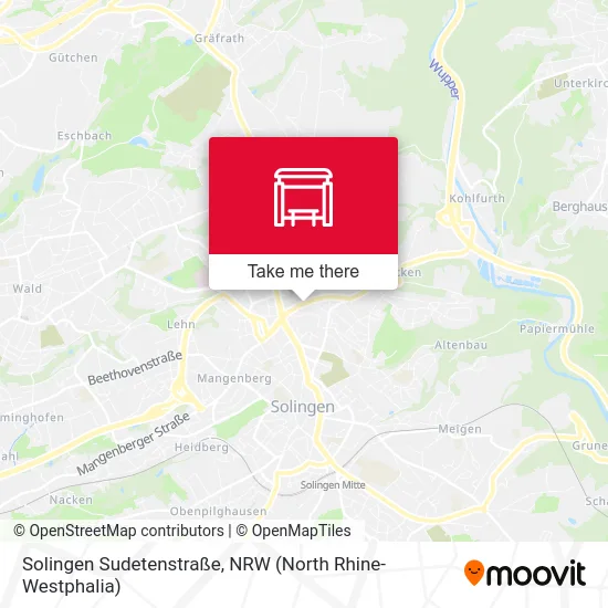 Карта Solingen Sudetenstraße