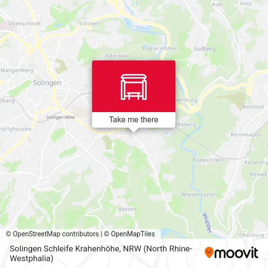 Карта Solingen Schleife Krahenhöhe