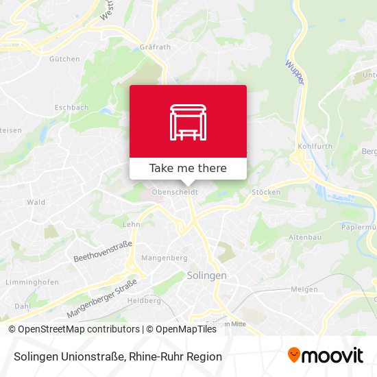 Solingen Unionstraße map