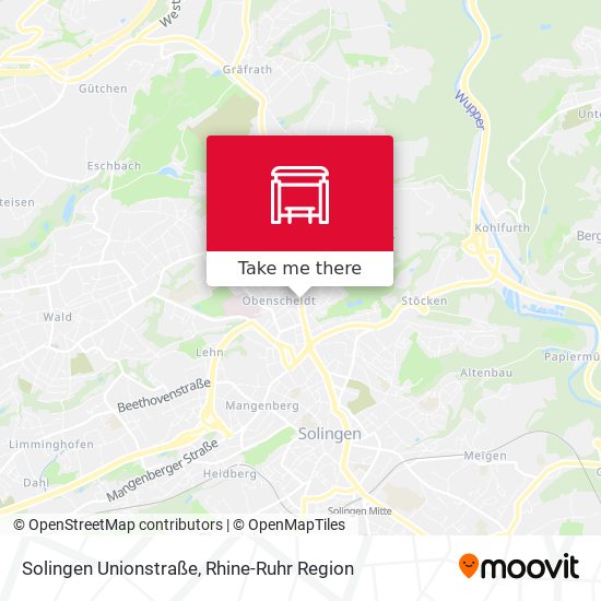 Solingen Unionstraße map