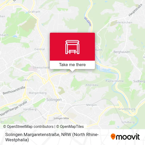 Solingen Margaretenstraße map