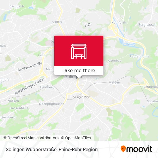 Solingen Wupperstraße map