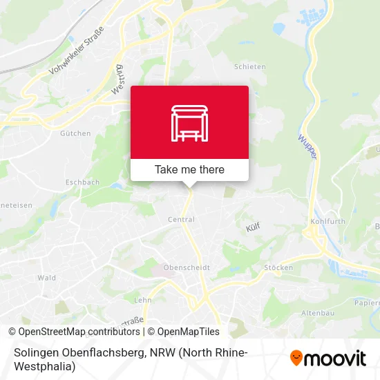 Карта Solingen Obenflachsberg