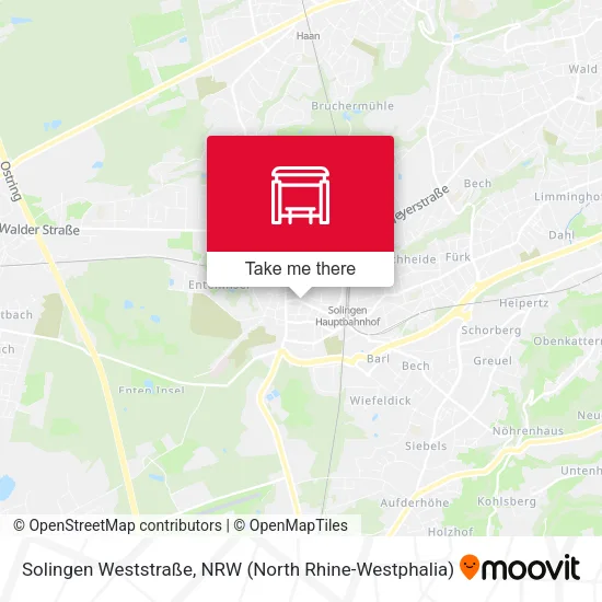 Solingen Weststraße map