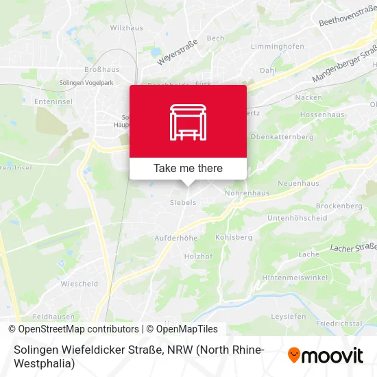 Карта Solingen Wiefeldicker Straße