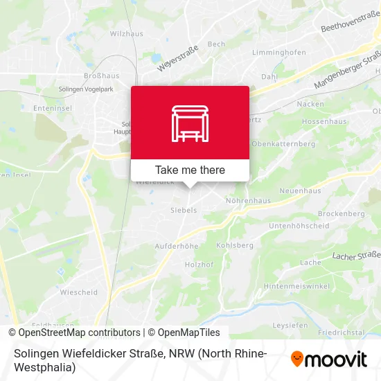 Solingen Wiefeldicker Straße map