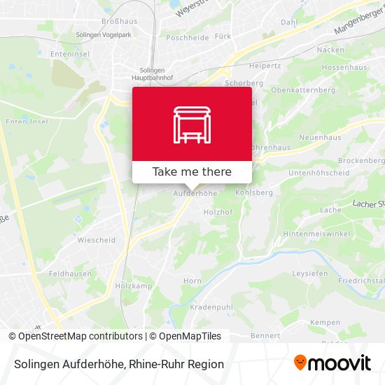 Solingen Aufderhöhe map