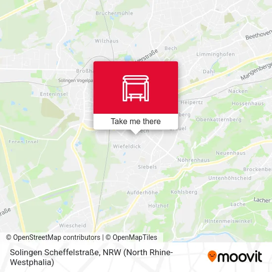 Карта Solingen Scheffelstraße