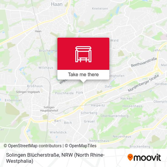 Solingen Blücherstraße map