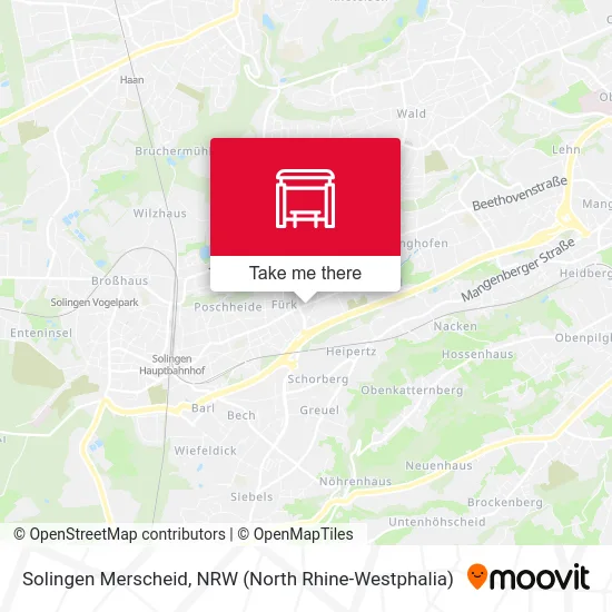 Solingen Merscheid map