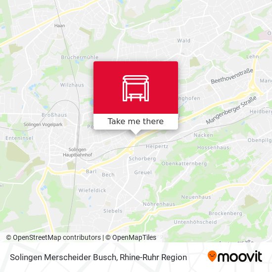 Solingen Merscheider Busch map
