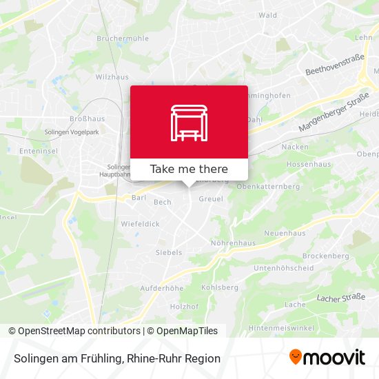 Solingen am Frühling map