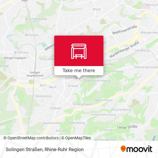 Solingen Straßen map
