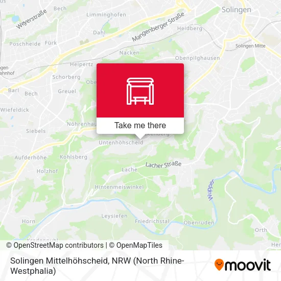 Карта Solingen Mittelhöhscheid