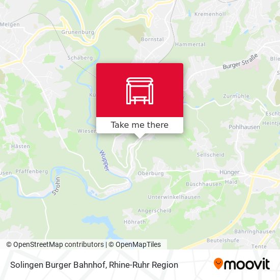 Solingen Burger Bahnhof map