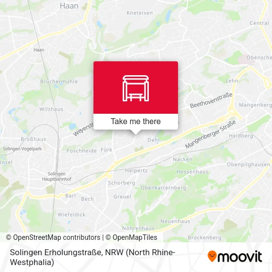 Карта Solingen Erholungstraße