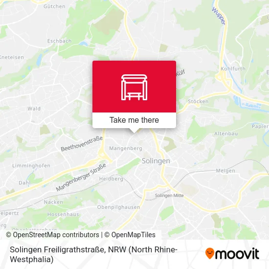 Карта Solingen Freiligrathstraße