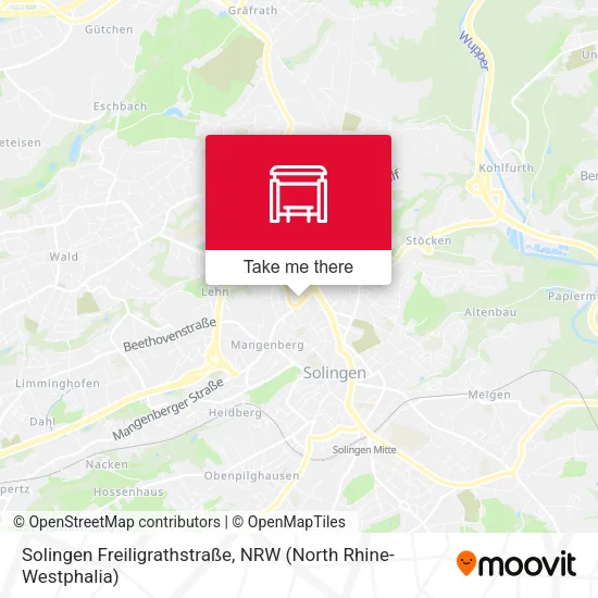 Карта Solingen Freiligrathstraße