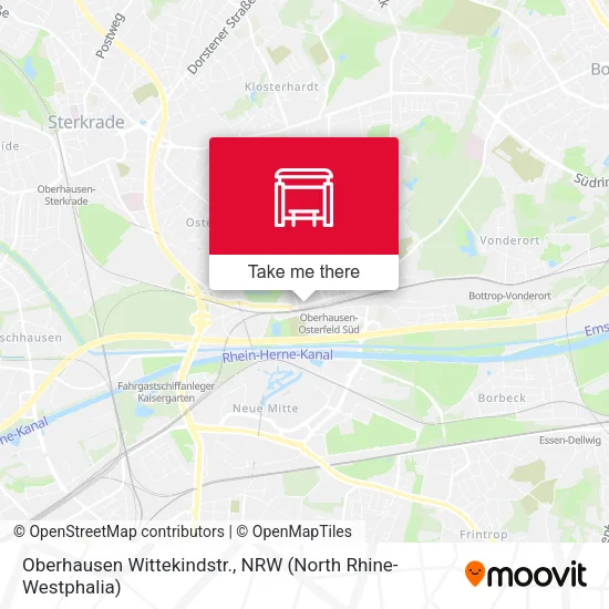 Карта Oberhausen Wittekindstr.