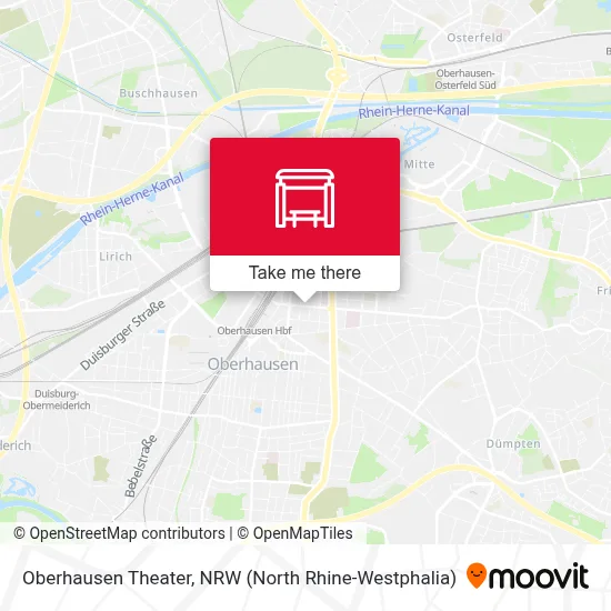 Oberhausen Theater map