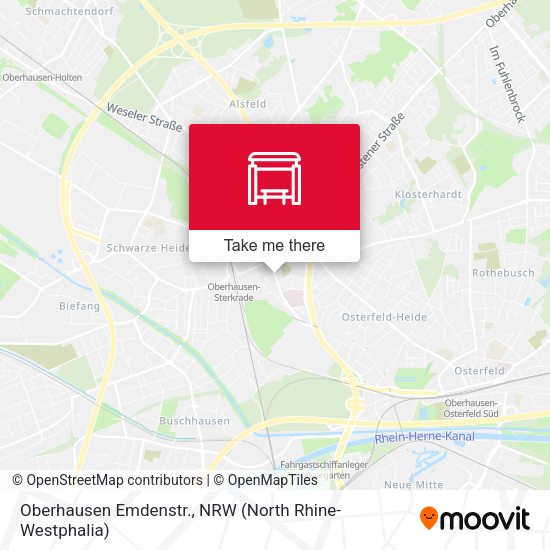 Карта Oberhausen Emdenstr.