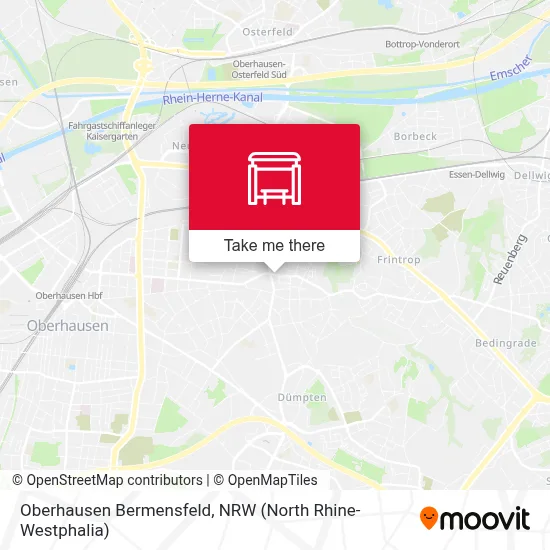 Oberhausen Bermensfeld map
