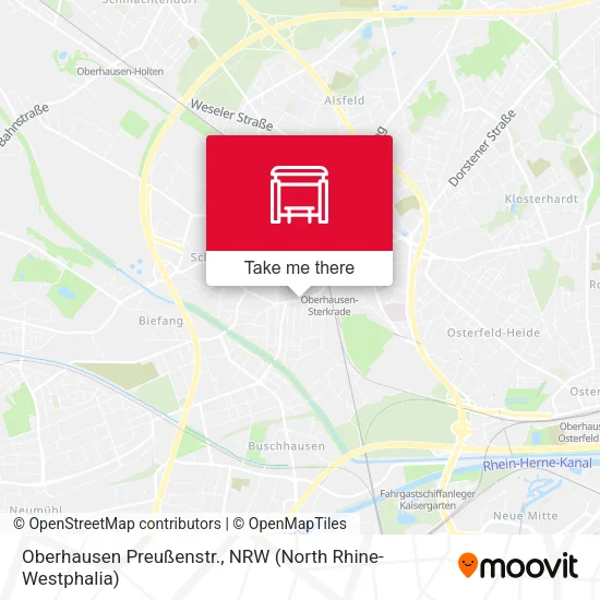 Карта Oberhausen Preußenstr.