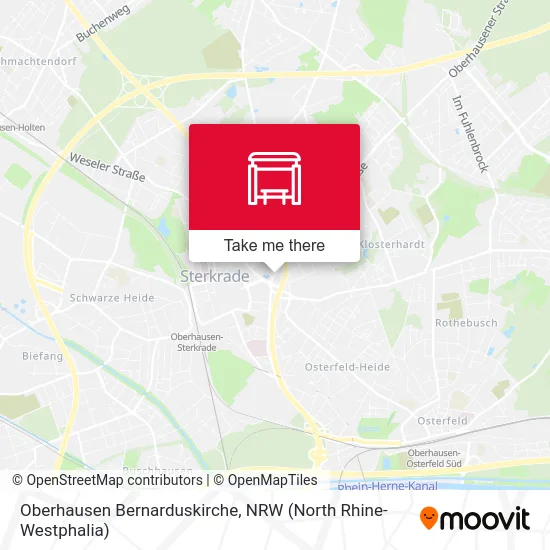 Oberhausen Bernarduskirche map