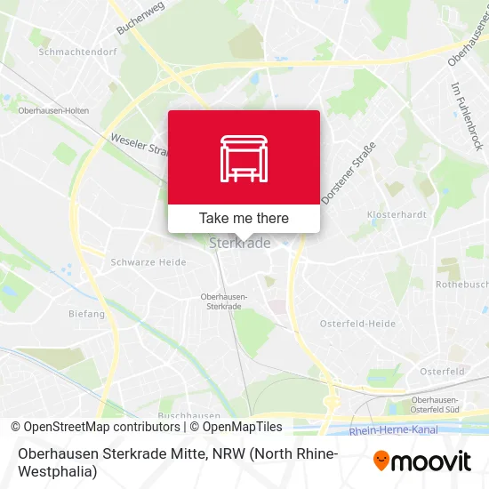 Oberhausen Sterkrade Mitte map