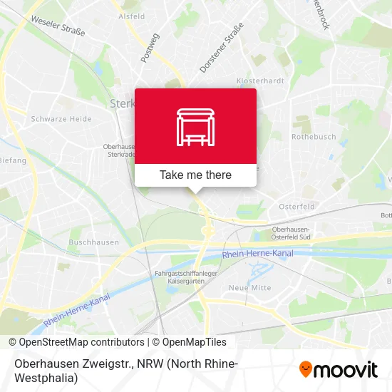 Карта Oberhausen Zweigstr.