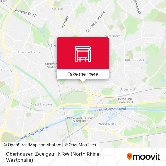 Карта Oberhausen Zweigstr.
