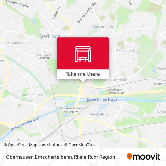 Oberhausen Emschertalbahn map