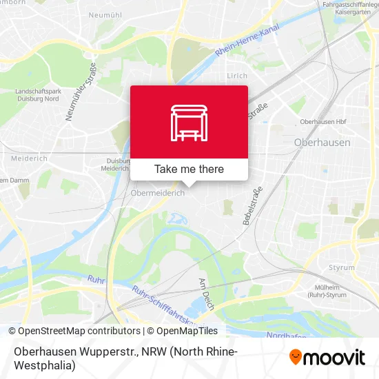 Карта Oberhausen Wupperstr.