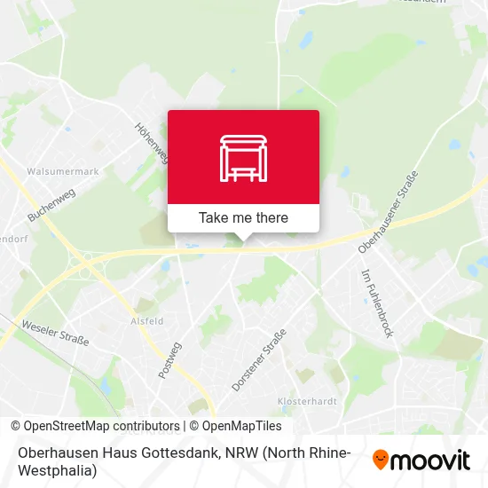 Oberhausen Haus Gottesdank map