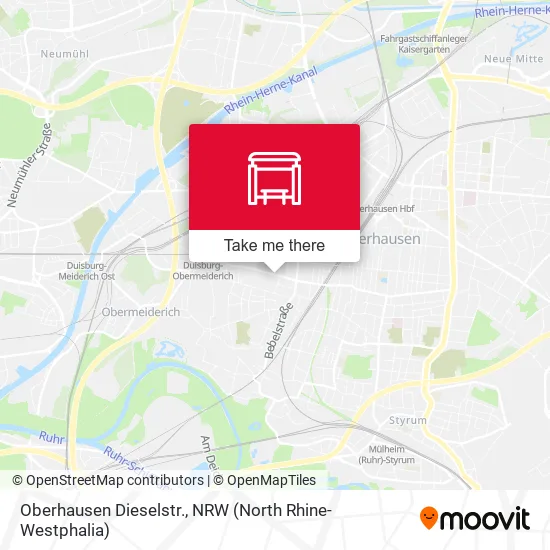 Карта Oberhausen Dieselstr.