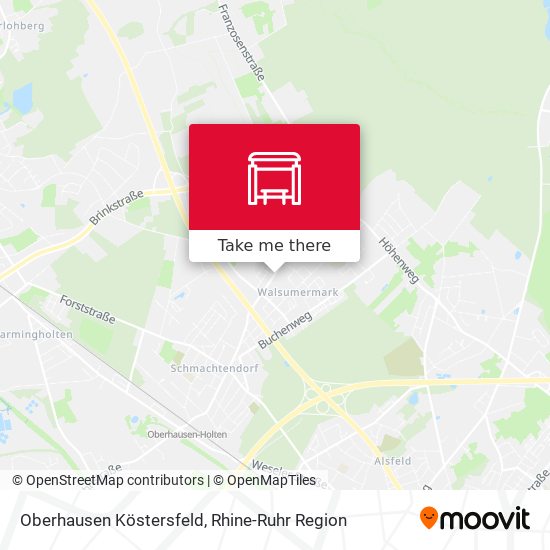 Oberhausen Köstersfeld map