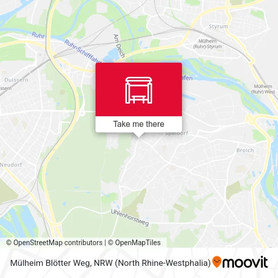 Карта Mülheim Blötter Weg