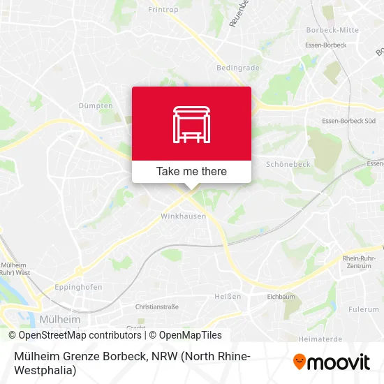 Карта Mülheim Grenze Borbeck