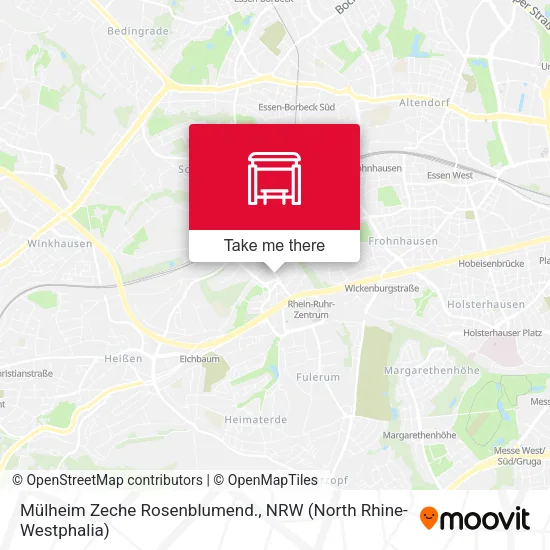 Карта Mülheim Zeche Rosenblumend.
