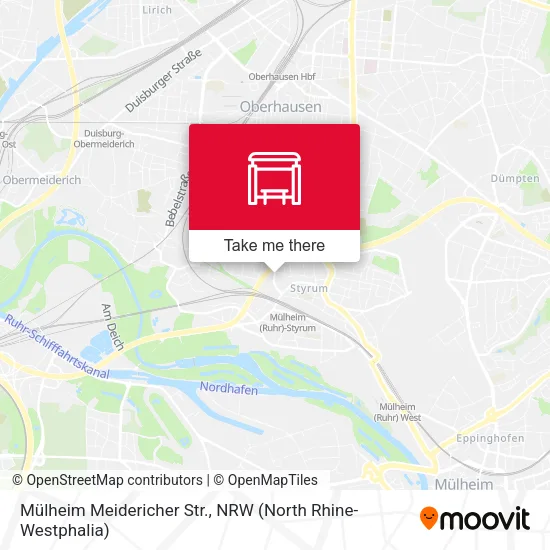 Карта Mülheim Meidericher Str.