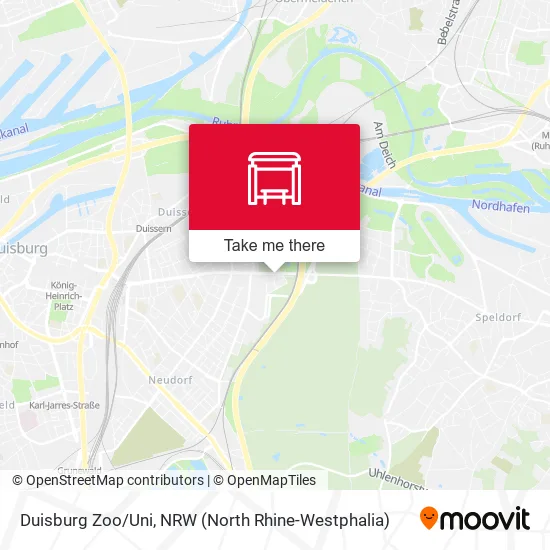 Карта Duisburg Zoo/Uni